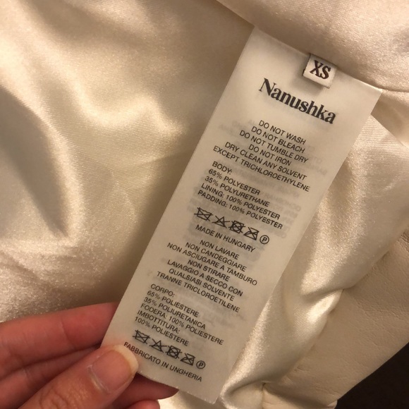 NANUSHKA VEGAN LEATHER PUFFER JACKET XS - Picture 5 of 8